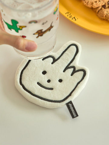 JOGUMAN STUDIO THROW AWAY FINGER CUP COASTER 中指杯墊