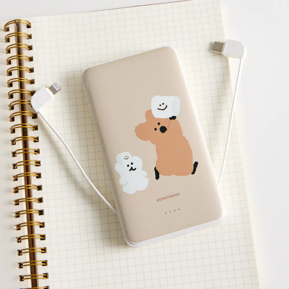 DINOTAENG 經典高舉棉花糖 雙線快充 10000mAh Power Bank 行動電源