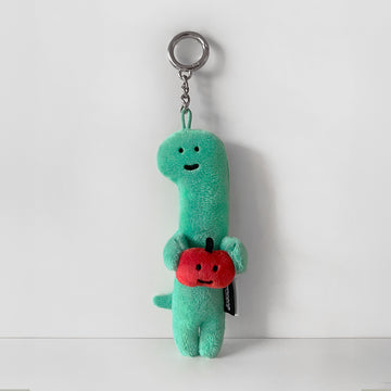 Joguman Studio Brachio And Apple Keyring 腕龍與蘋果鎖匙扣