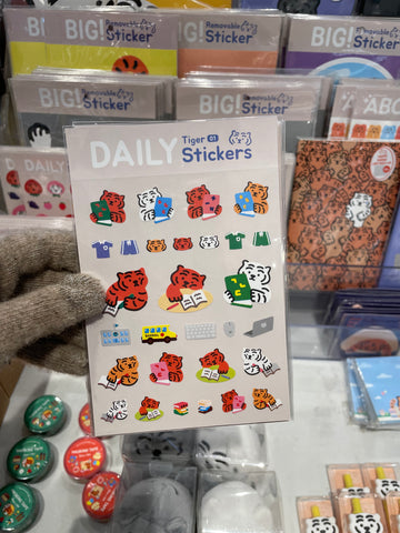 【韓國連線】Muzik Tiger Daily Tiger Stickers 01-05 日常貼紙 (1p)