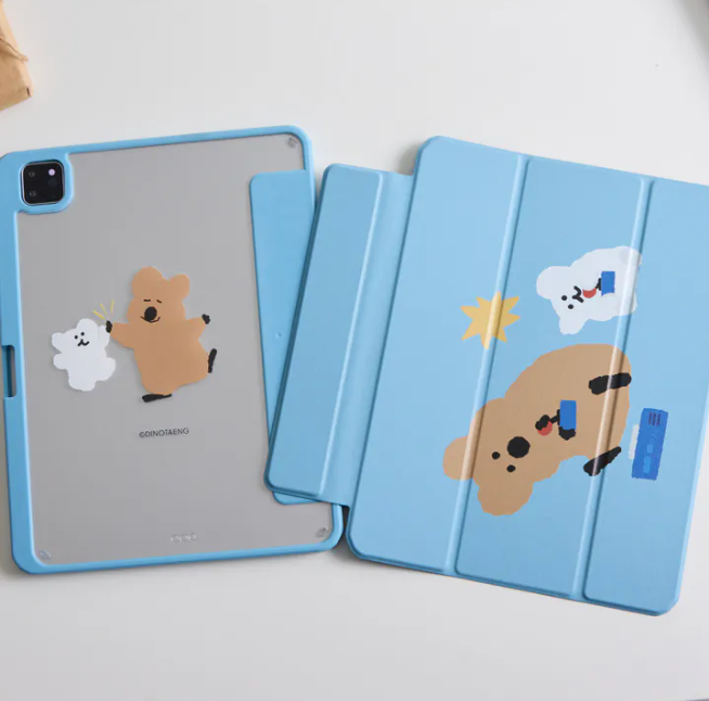 DINOTAENG 電玩萌拍 iPad Case 三摺平板保護殼