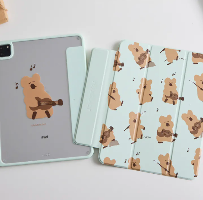 DINOTAENG 經典開心舞動 iPad Case 三折平板保護殼