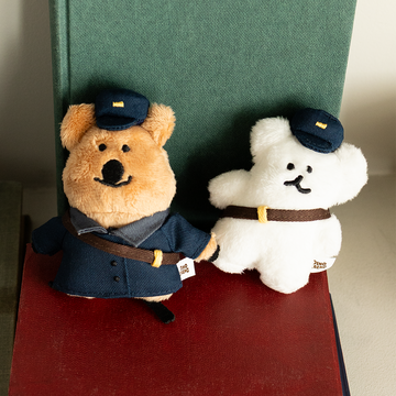 Dinotaeng Quokka & BOBO Post Flatfur Keyring 毛絨鑰匙扣(2款)