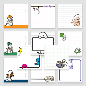 【現貨】Percentage/Design p/d 幽靈大軍 Ghost Sticky Memo Pad 便條紙(15款)