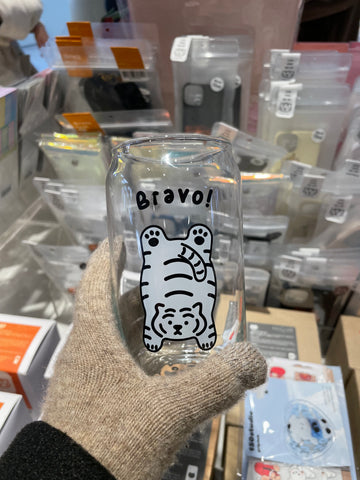 【韓國連線】Muzik Tiger Glass Beer Can glass 玻璃啤酒杯(2款)