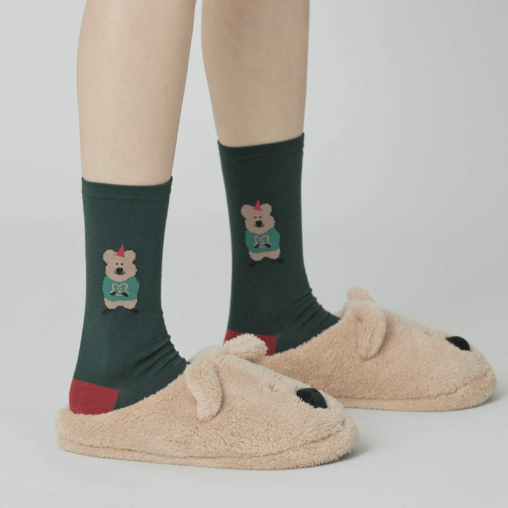 Dinotaeng Quokka Trio :: Hatty Single Socks 長襪 - SOUL SIMPLE HK