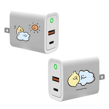 Second Morning Charging Adapter 檸檬好天氣 USB3.0+PD20W 雙孔充電器