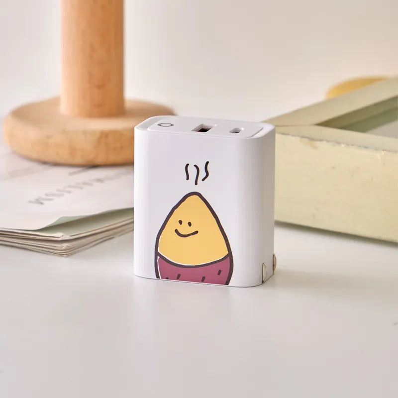 Second Morning Charging Adapter 熱騰騰地瓜 USB3.0+PD20W 雙孔充電器