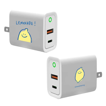 Second Morning Charging Adapter 經典檸檬 USB3.0+PD20W 雙孔充電器