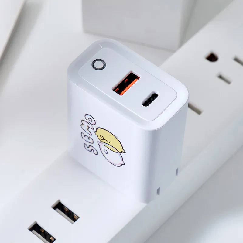 Second Morning Charging Adapter 泡泡檸檬 USB3.0+PD20W 雙孔充電器