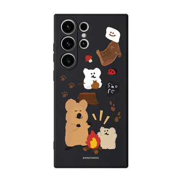 DINOTAENG 溫暖營火 純色矽膠手機殼 Phone Case - SAMSUNG