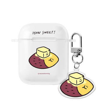 Second Morning Airpods Case 奶油地瓜 透明耳機保護套(附送吊飾)