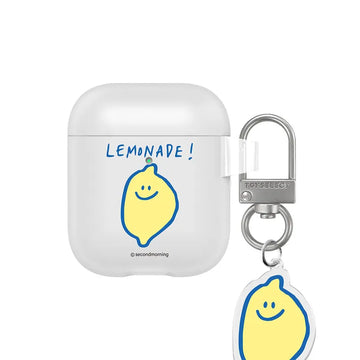 Second Morning Airpods Case 經典檸檬 強悍防摔耳機保護套(附吊飾)