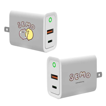 Second Morning Charging Adapter 泡泡檸檬 USB3.0+PD20W 雙孔充電器