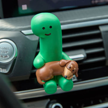 JOGUMAN STUDIO Brachio & Woody Air Freshener Figurine 抱狗款 汽車芳香劑