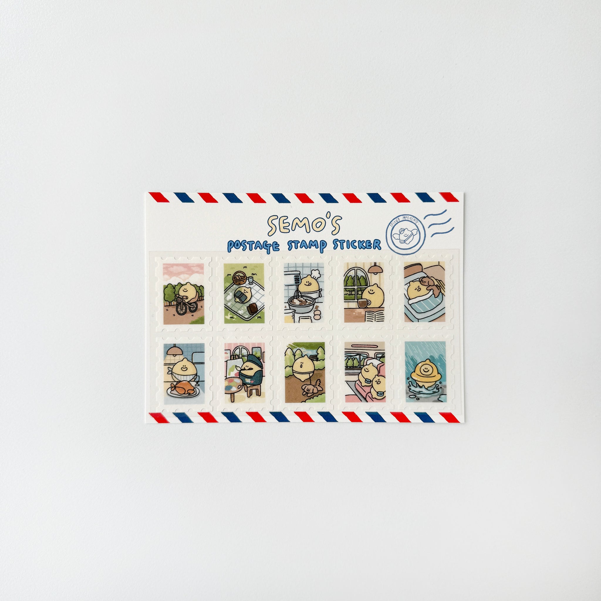 Second Morning Postage Stamp Removable Sticker 郵票造型貼紙（2p）