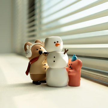 【現貨】Dinotaeng Snowman Stack Figure 一起砌雪人模型