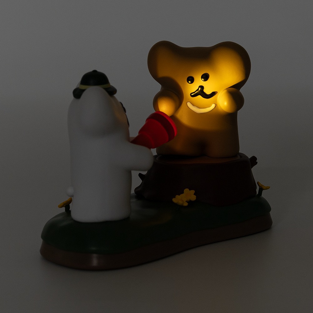 Dinotaeng x Victoria Shoes Limited Edition Collaboration Series Bobo in the Woods Mini Lamp Figure