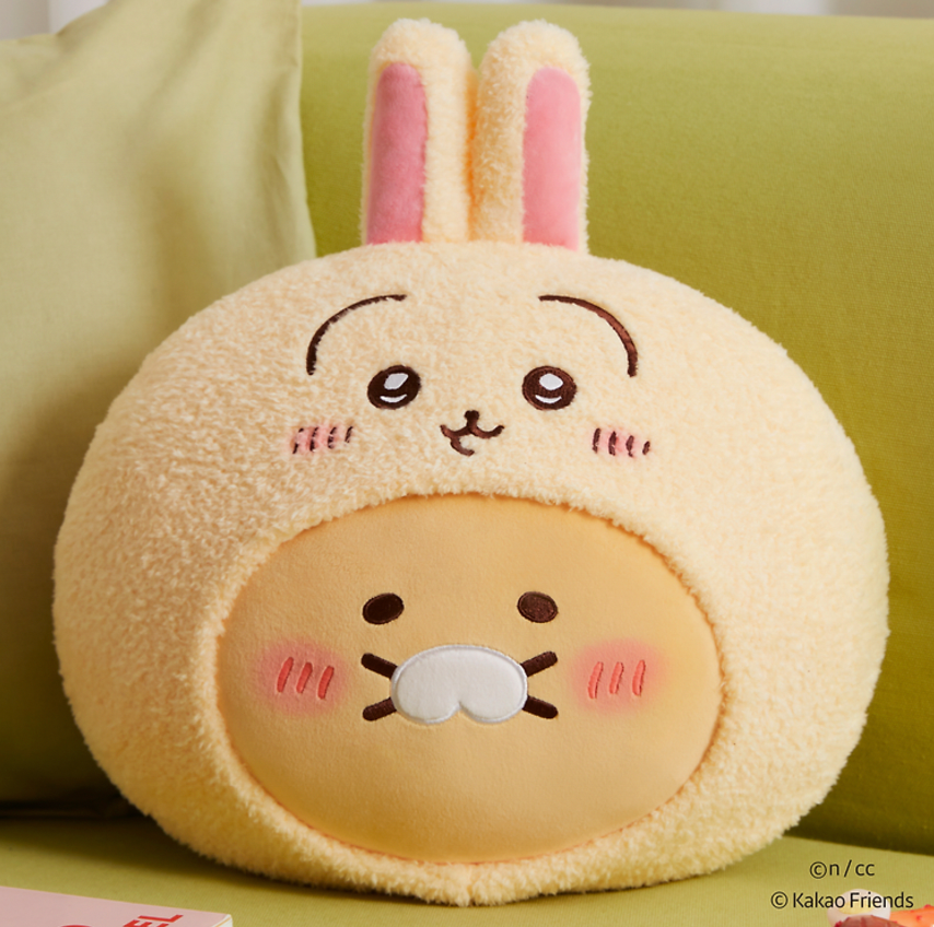 Kakao Friends x Chiikawa Face Cushion Big Head Cushion (3 types)