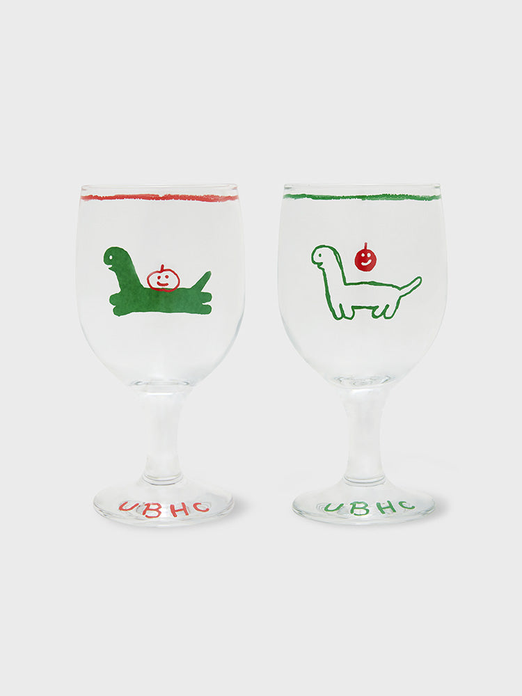 Joguman Studio Exclusive Brachio & Apple Wine Glass Set 限量版紅酒杯套裝（2P）