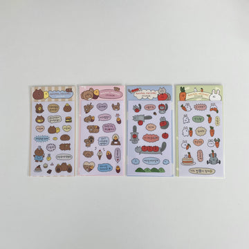 Second Morning Animal Friends Removable Sticker 貼紙(4款)