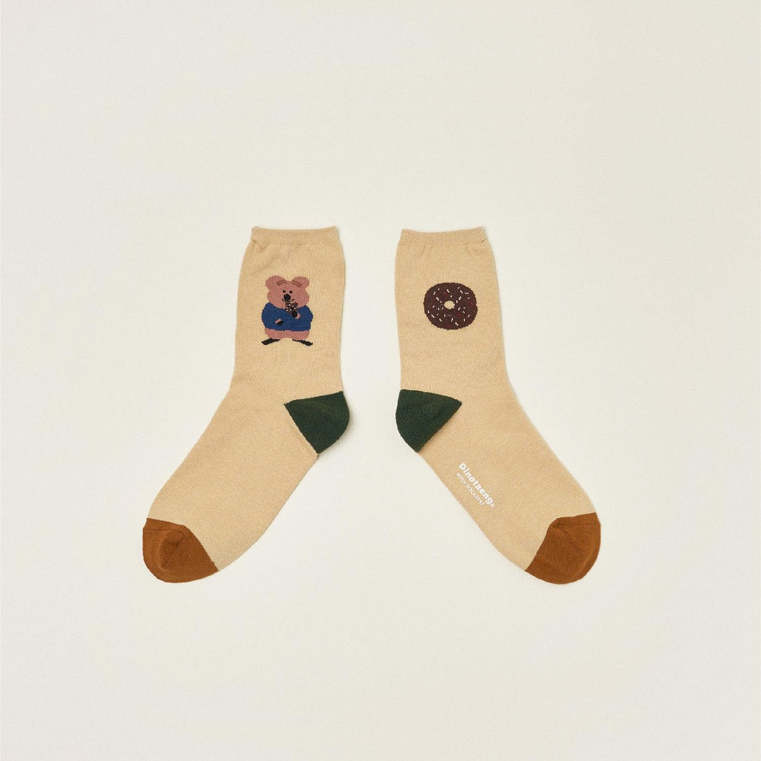 Dinotaeng Donut Quokka Single Socks 中長襪 - SOUL SIMPLE HK