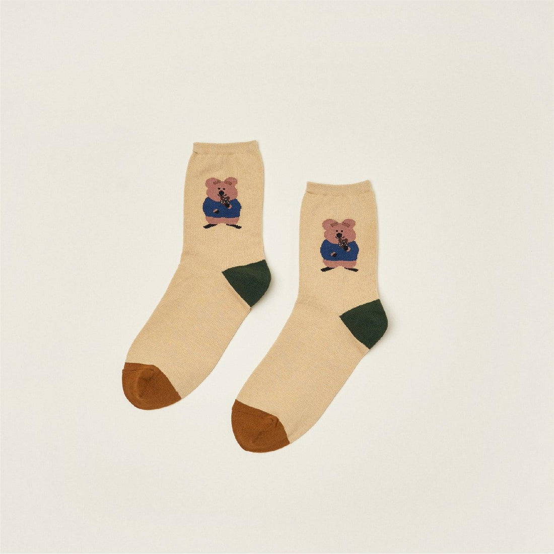 Dinotaeng Donut Quokka Single Socks 中長襪 - SOUL SIMPLE HK