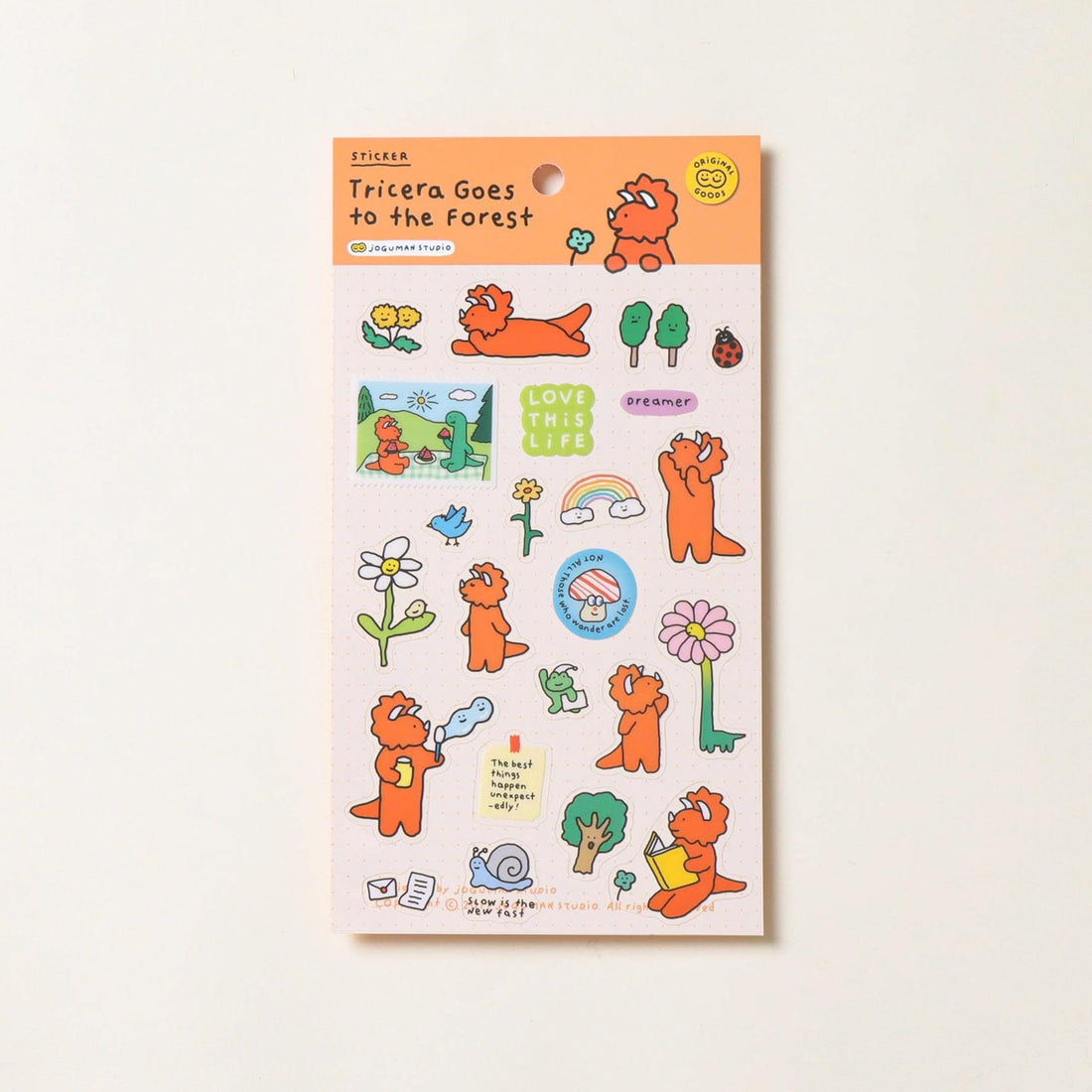 【現貨】Joguman Studio Tricera Goes to the Forest Sticker “三角龍去森林” - SOUL SIMPLE HK