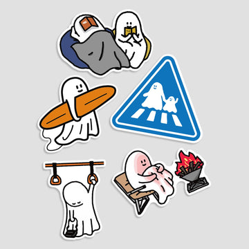 Percentage/Design p/d 幽靈大軍 Big Removable Package Sticker 貼紙 Vol.6(5p) - SOUL SIMPLE HK