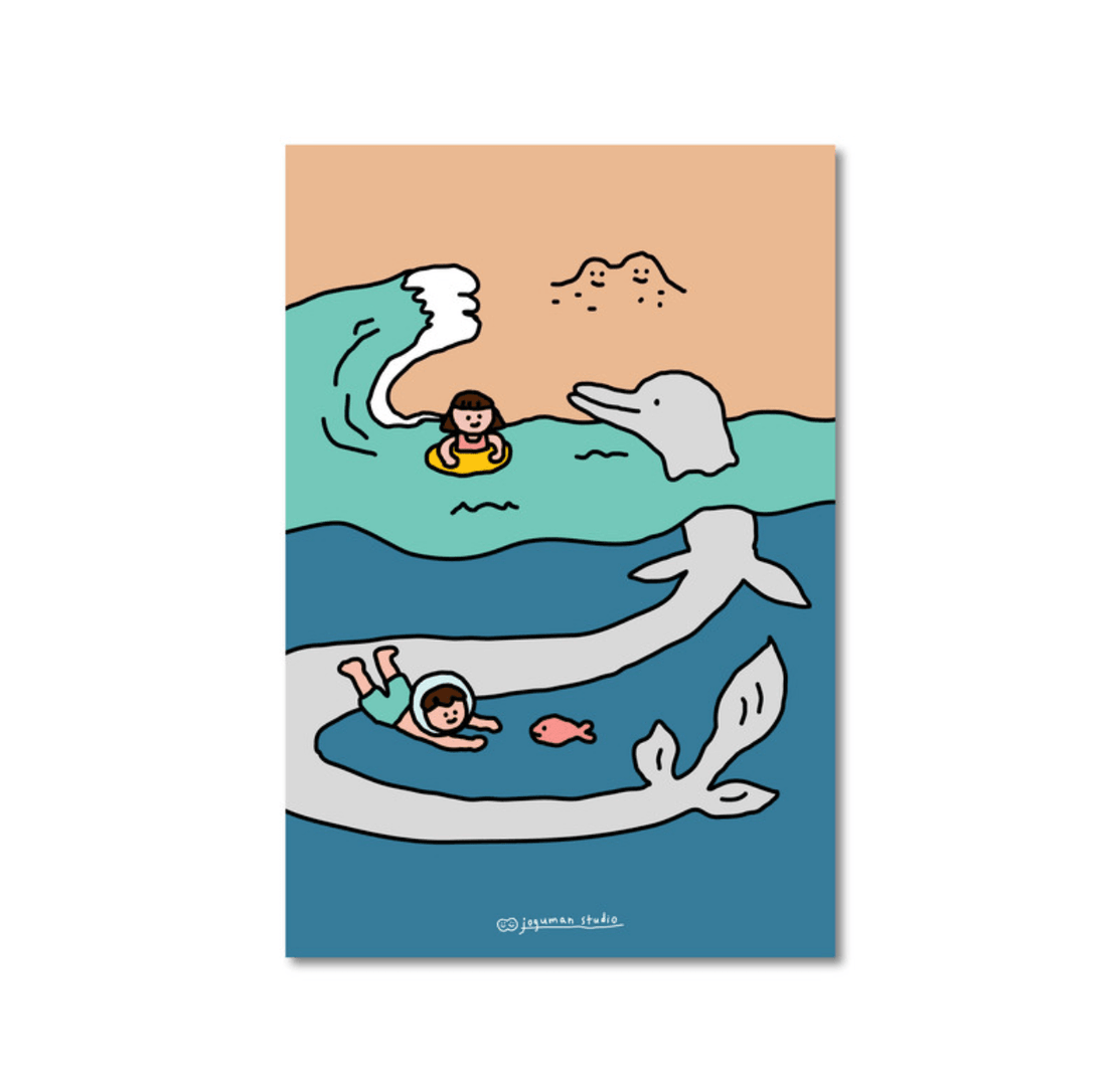 【現貨】Joguman Studio Summer Vacation Postcard 8月“夏日海灘”明信片 - SOUL SIMPLE HK