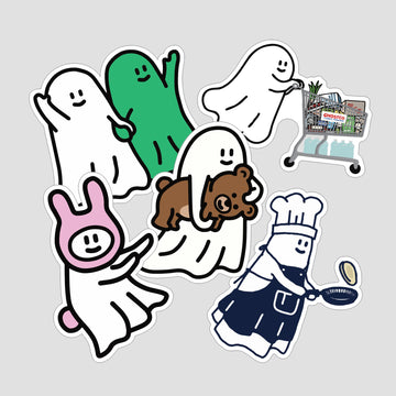 Percentage/Design p/d 幽靈大軍 Big Removable Package Sticker 貼紙 Vol.8(5p) - SOUL SIMPLE HK