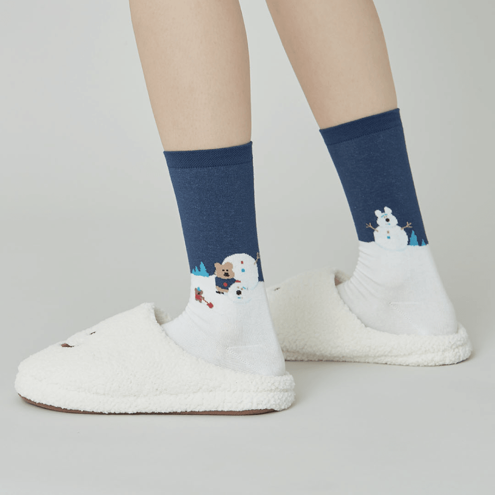 Dinotaeng Snowman! Single Socks 長襪 - SOUL SIMPLE HK