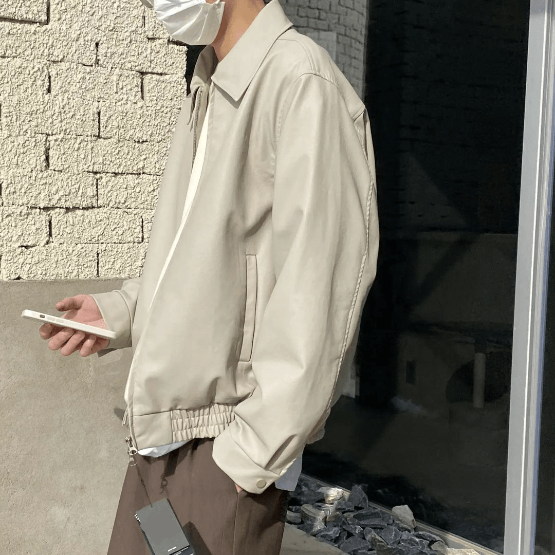 Vegan Color Leather Jacket 高級皮革外套（2色）