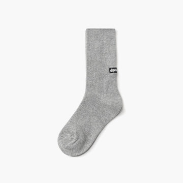 Depound - Logo Ribbed Socks - Melange Gray 襪子