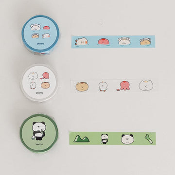 3months Ueong Family/Bathing/Panda 紙膠帶(3款) - SOUL SIMPLE HK