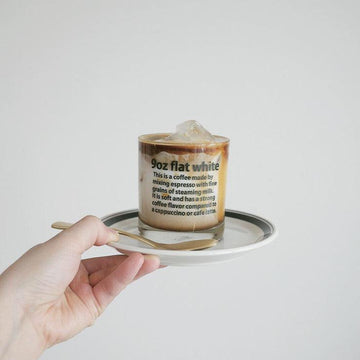 BRACKET TABLE Green 9oz Flat White Cup 玻璃杯 - SOUL SIMPLE HK