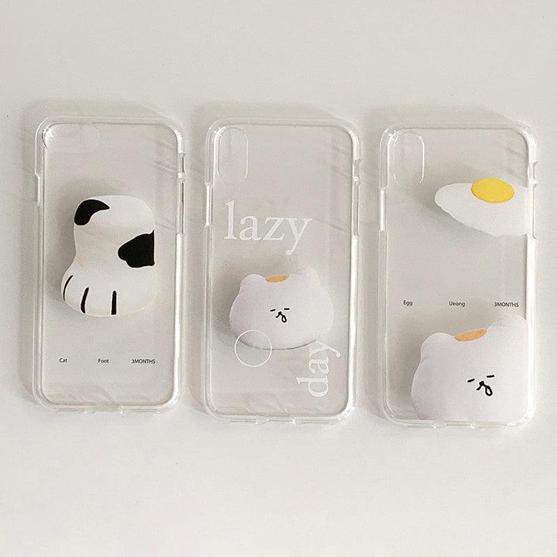 3months Cat Foot / Lazy Day / Egg Jelly Phone Case 手機保護軟殻(3款) - SOUL SIMPLE HK