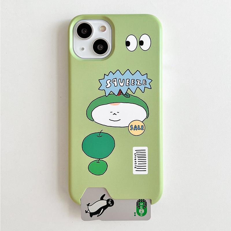 3months Squeezing Apple Jelly/Hard Card Phone Case 手機保護殻(2款) - SOUL SIMPLE HK