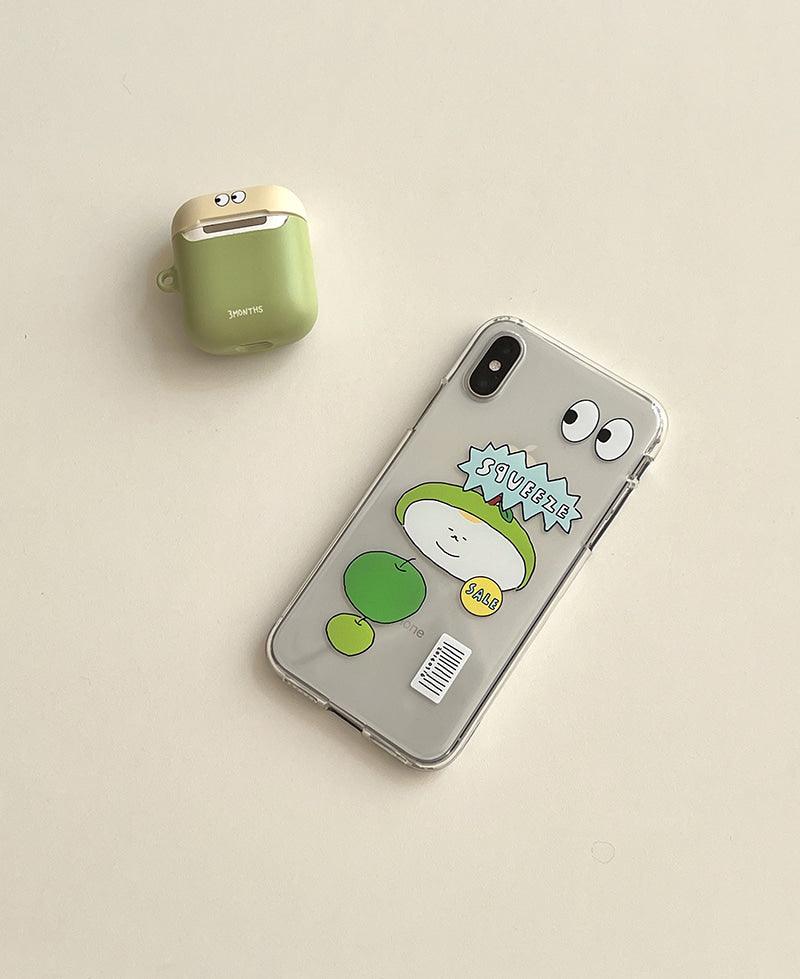 3months Squeezing Apple Jelly/Hard Card Phone Case 手機保護殻(2款) - SOUL SIMPLE HK