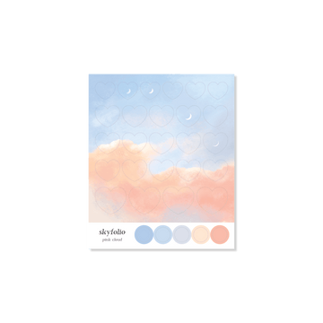 Skyfolio Sky Sticker Heart - Pink Cloud 貼紙 - SOUL SIMPLE HK