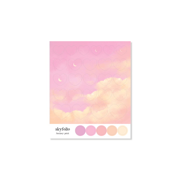 Skyfolio Sky Sticker Heart - Fantasy Pink 貼紙 - SOUL SIMPLE HK