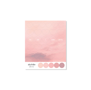 Skyfolio Sky Sticker Heart - Pink Sky 貼紙 - SOUL SIMPLE HK