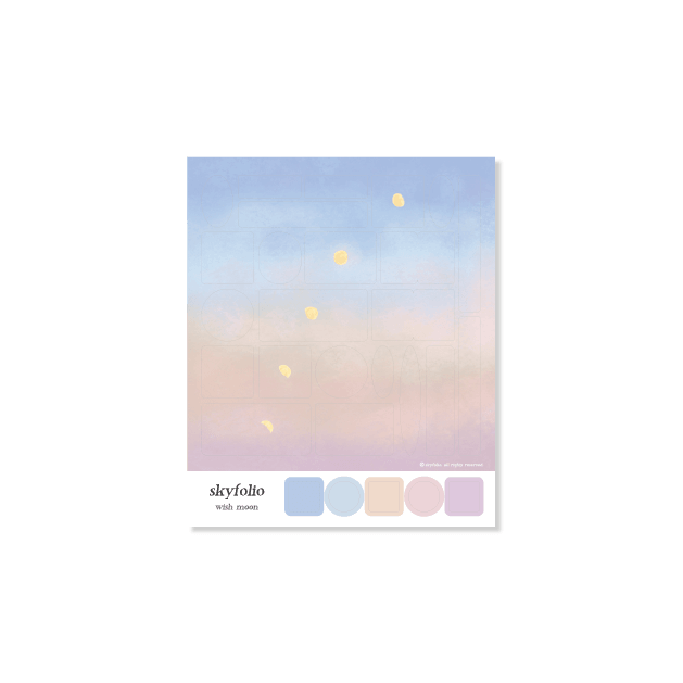 Skyfolio Sky Sticker Mix - Wish Moon 貼紙 - SOUL SIMPLE HK
