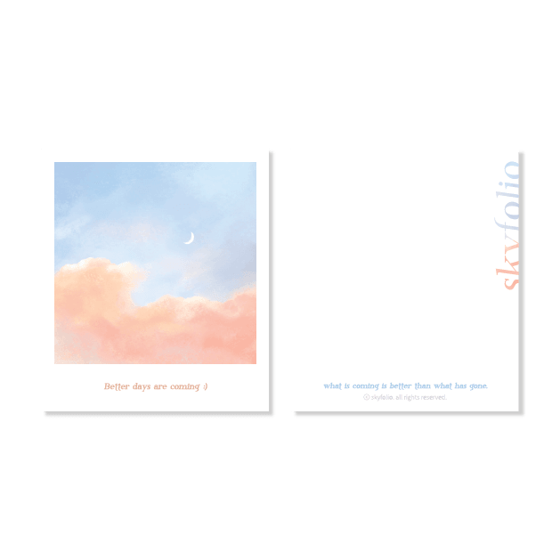 Skyfolio Coral Cloud Polaroid Postcard 明信片 - SOUL SIMPLE HK