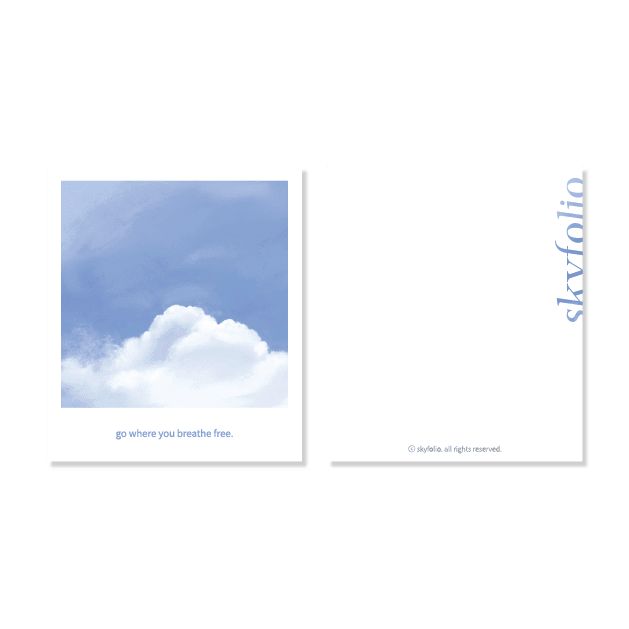 Skyfolio Fleecy Cloud Polaroid Postcard 明信片 - SOUL SIMPLE HK