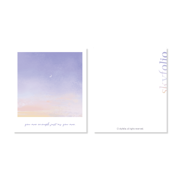 Skyfolio Purple Sky Polaroid Postcard 明信片 - SOUL SIMPLE HK
