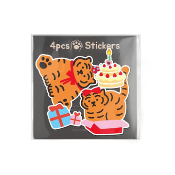 Muzik Tiger Happy birthday Tiger 4pcs Stickers 貼紙(4p) - SOUL SIMPLE HK