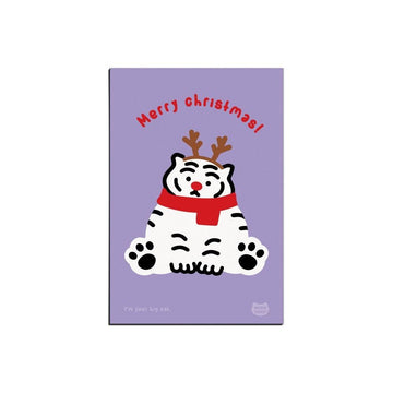Muzik Tiger Merry Christmas Purple Postcard 明信片 - SOUL SIMPLE HK