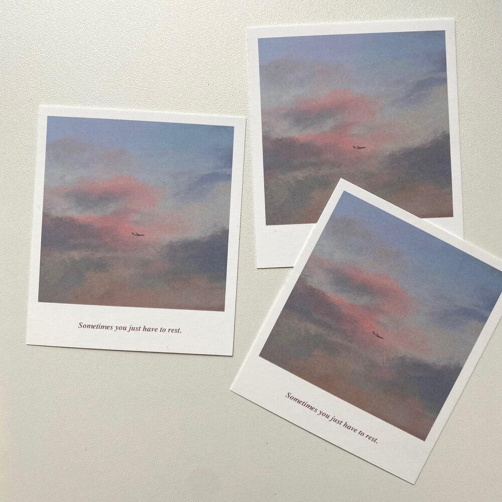 Skyfolio Flying in the Evening Sky Polaroid Postcard 明信片 - SOUL SIMPLE HK