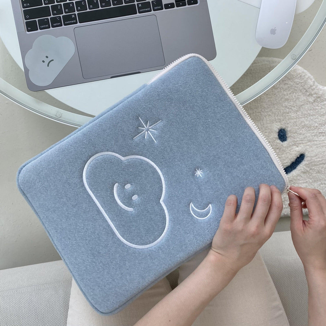 Skyfolio White Cloud iPad/Laptop Pouch (Blue) 平板/電腦保護套 - SOUL SIMPLE HK